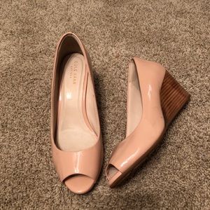 Cole Haan Sadie Peep Toe Wedges sz 6.5
